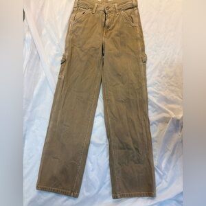 Gap Women’s Carpenter Jeans Khaki Straight Leg Size 25 Reg
